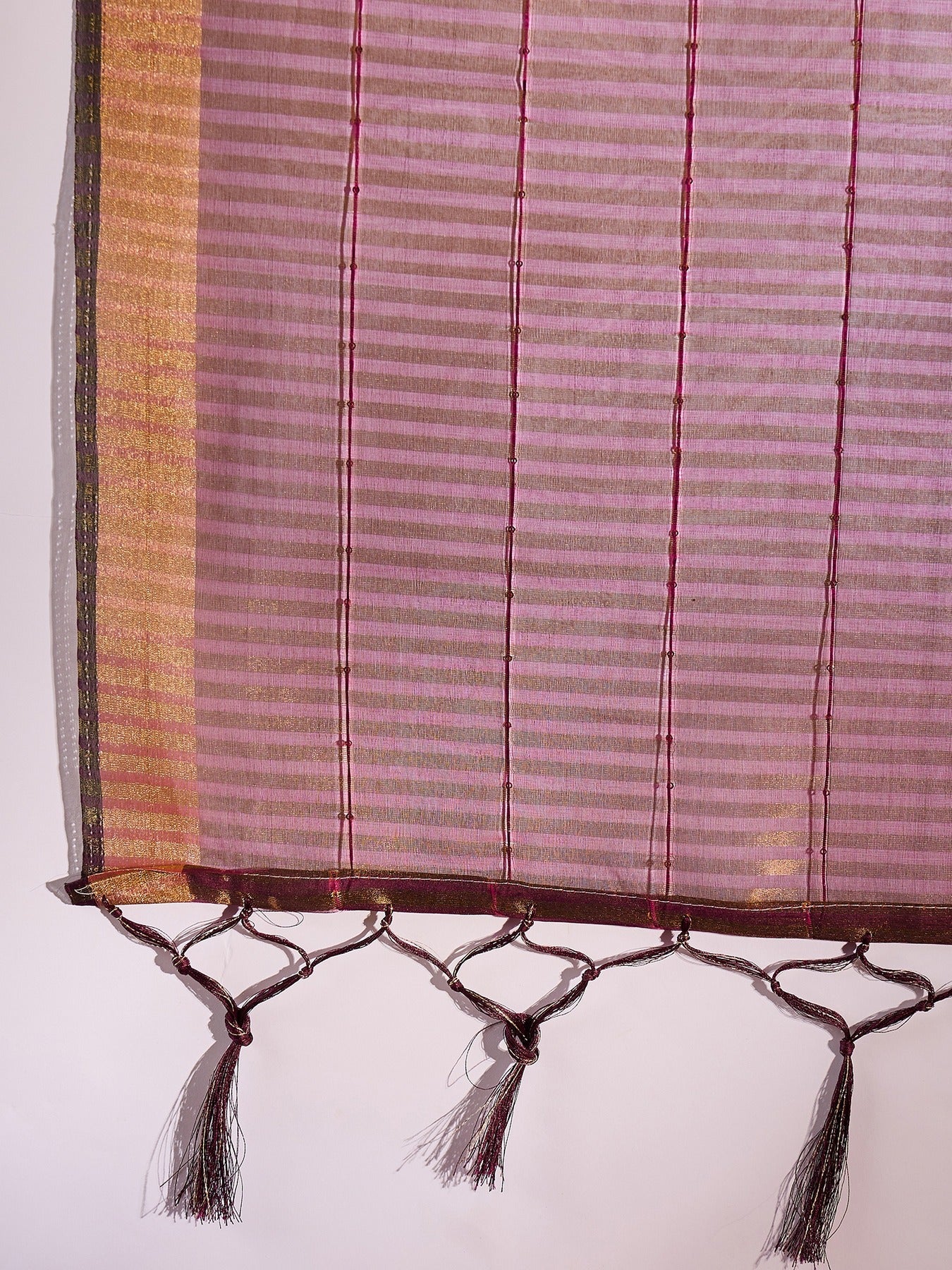 Women's Wine Organza Silk Weaving Work Saree By Epic Ethnics